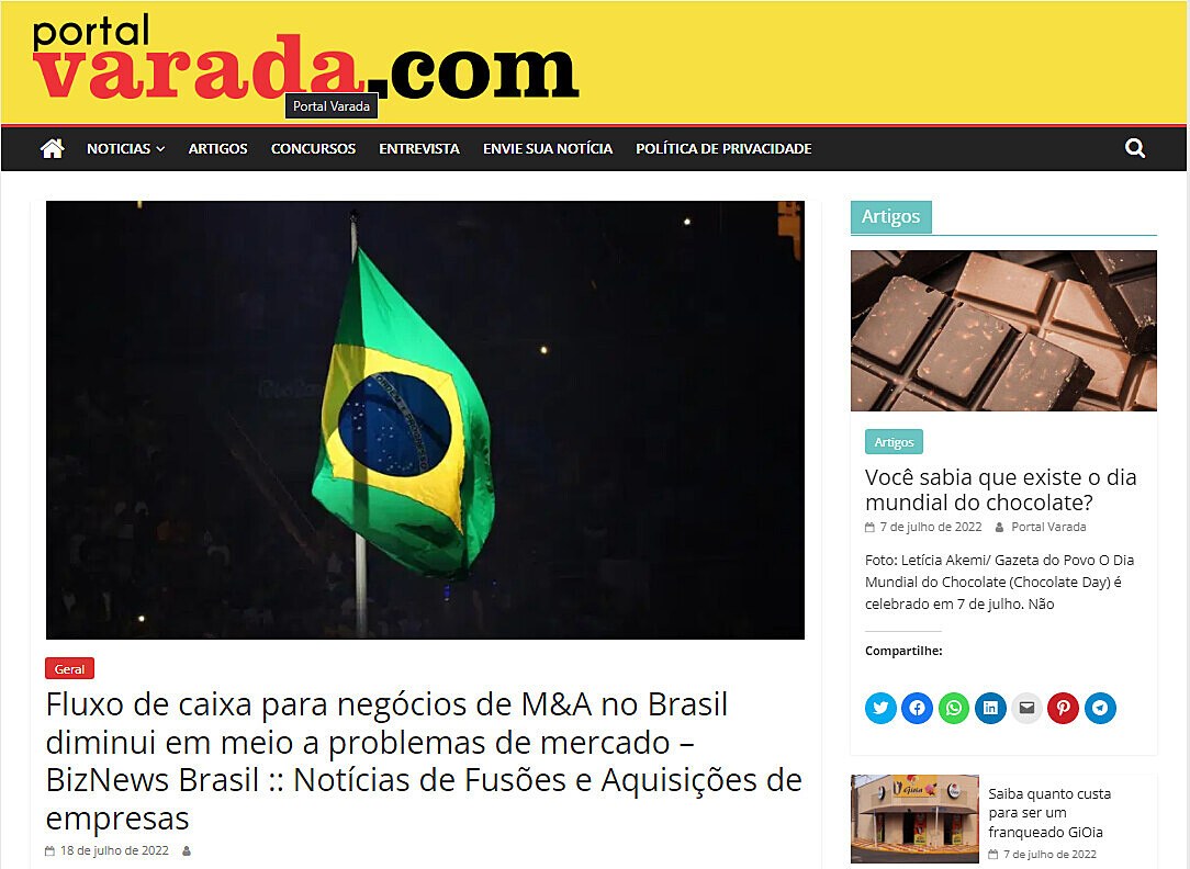 Fluxo de caixa para negcios de M&A no Brasil diminui em meio a problemas de mercado  BizNews Brasil :: Notcias de Fuses e Aquisies de empresas